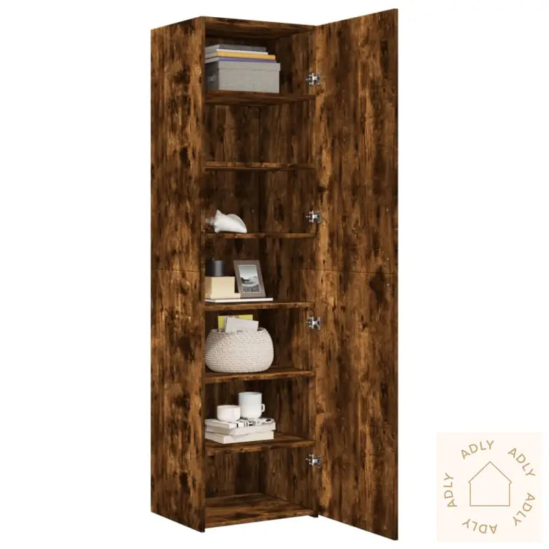 Hylle Røkt Eik 50X42,5X185 Cm Konstruert Tre