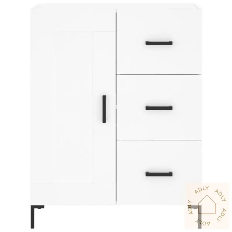 Highboard Hvit 69,5X34X180 Cm Konstruert Tre