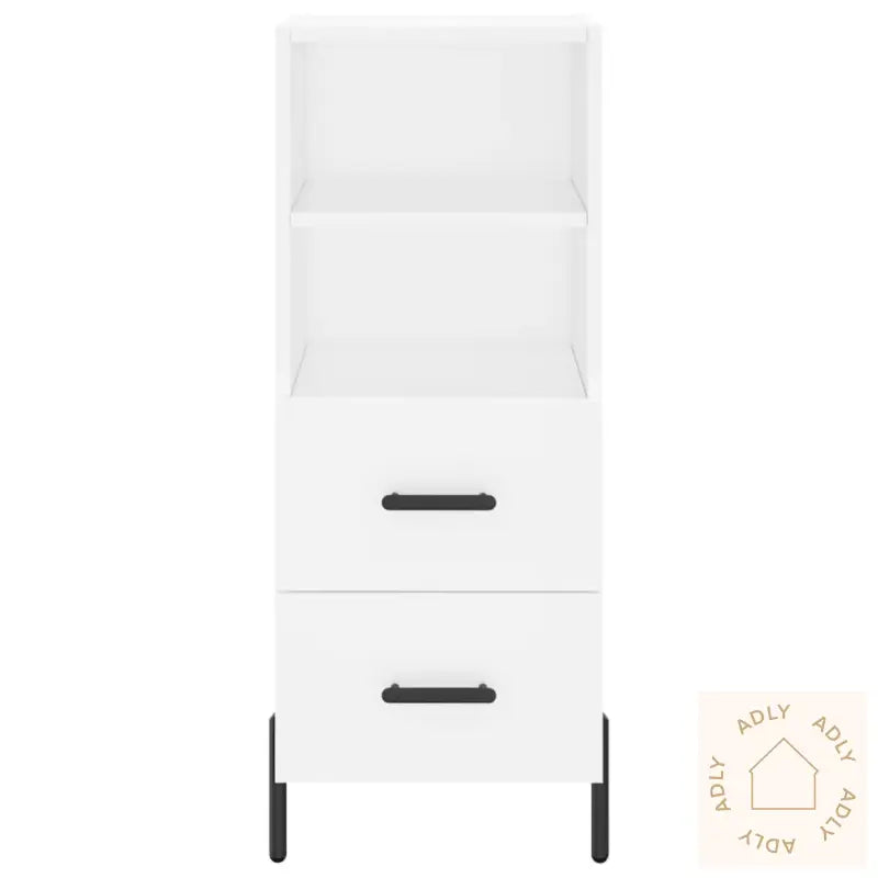 Highboard Hvit 34,5X34X180 Cm Konstruert Tre