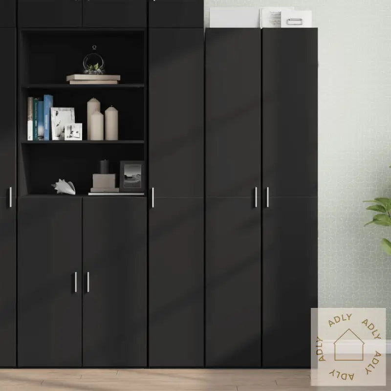 Hylle Svart 30X42,5X185 Cm Konstruert Tre