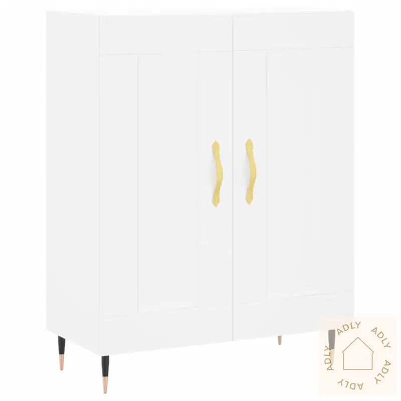 Highboard Hvit 69,5X34X180 Cm Konstruert Tre