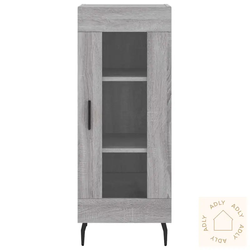 Highboard Grå Sonoma 34,5X34X180 Cm Konstruert Tre