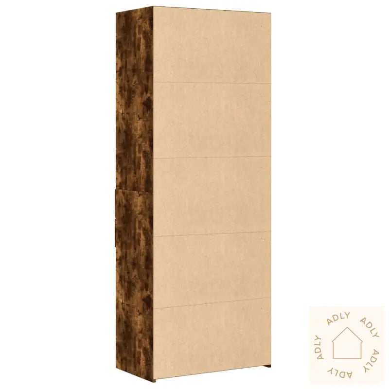 Highboard Røkt Eik 70X42,5X185 Cm Konstruert Tre