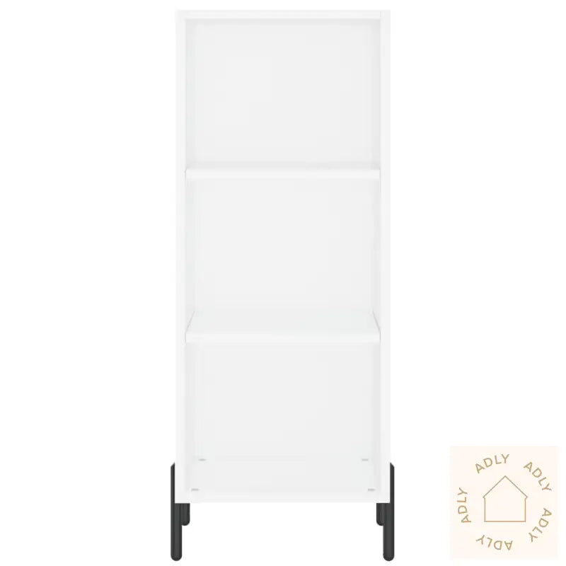 Highboard Hvit 34,5X34X180 Cm Konstruert Tre