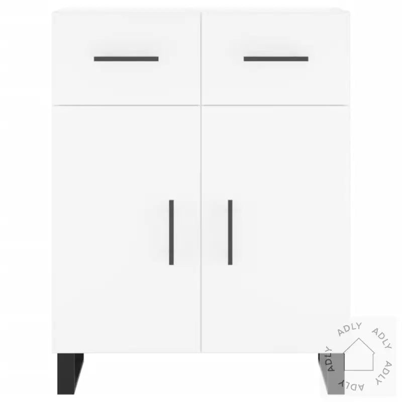 Highboard Hvit 69,5X34X180 Cm Konstruert Tre