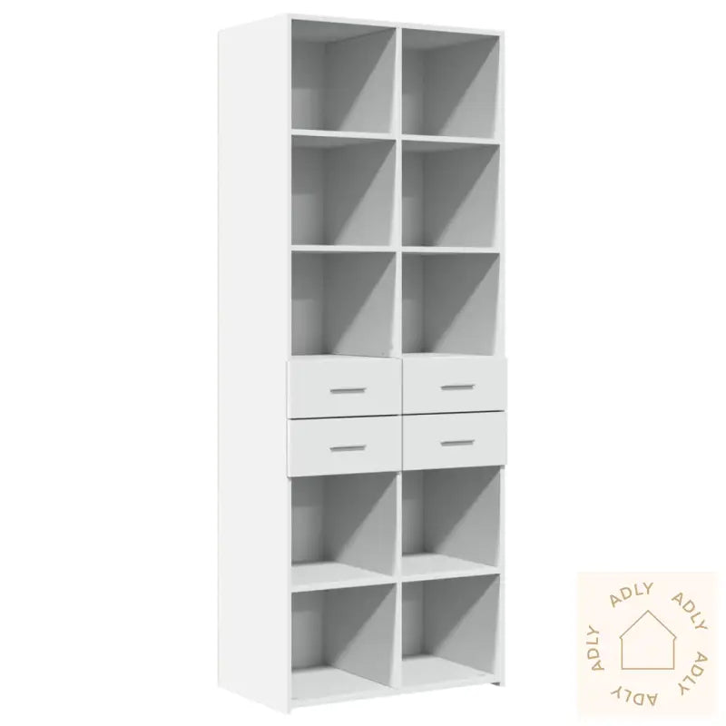Highboard Hvit 70X42,5X185 Cm Konstruert Tre
