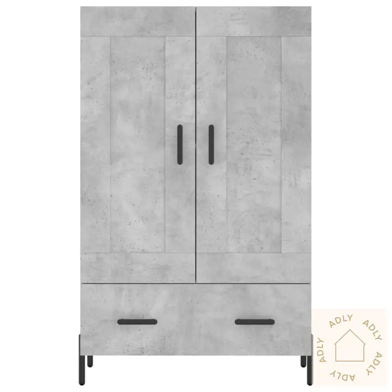 Highboard Betonggrå 69,5X31X115 Cm Konstruert Tre