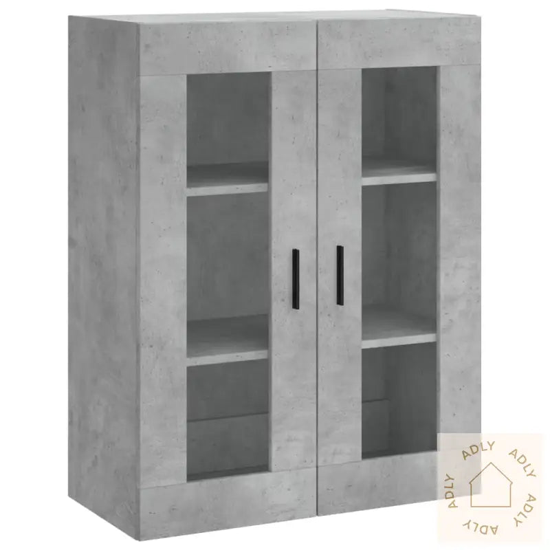 Highboard Betonggrå 69,5X34X180 Cm Konstruert Tre