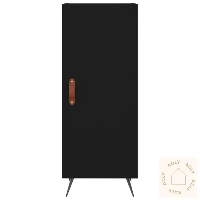 Highboard Svart 34,5X34X180 Cm Konstruert Tre