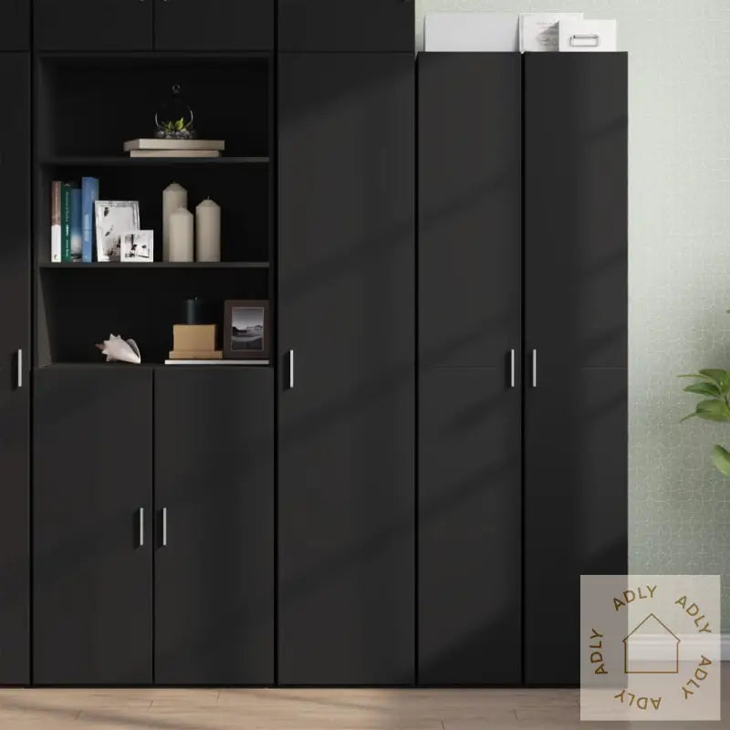 Hylle Svart 40X42,5X185 Cm Konstruert Tre