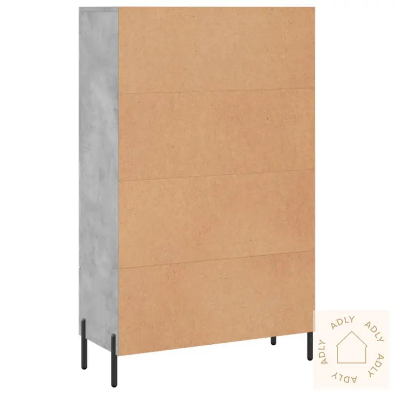 Highboard Betonggrå 69,5X31X115 Cm Konstruert Tre