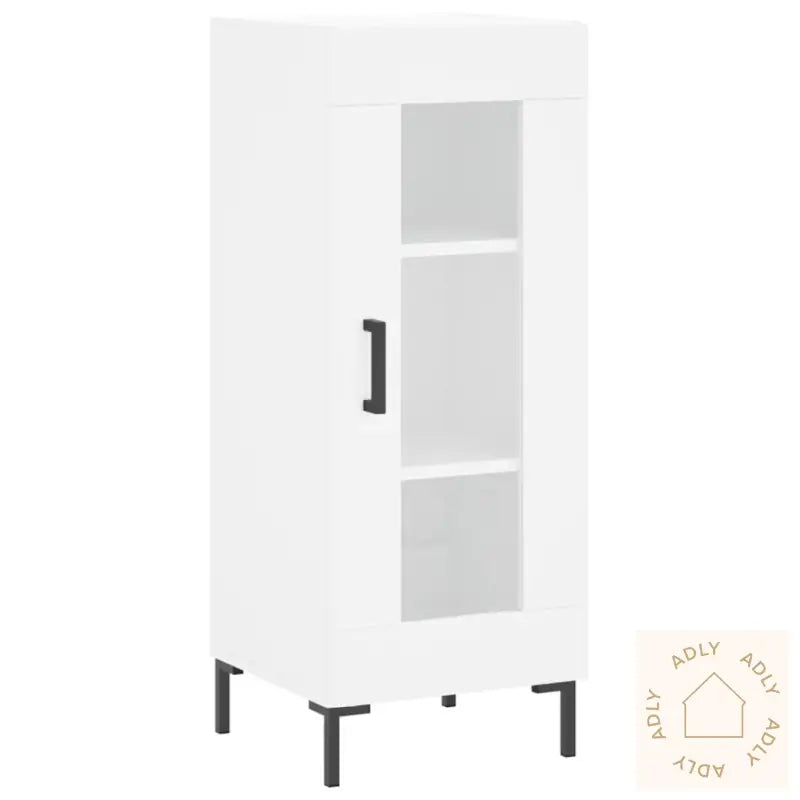 Highboard Hvit 34,5X34X180 Cm Konstruert Tre
