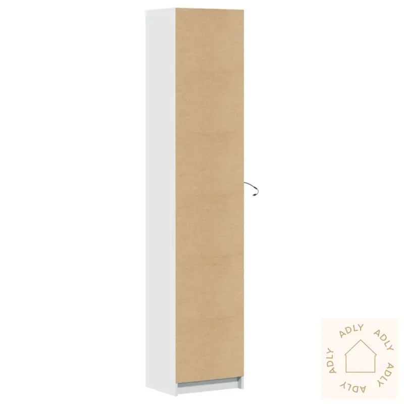 Garderobe Med Led Hvit 41,5X32,5X200 Cm Konstruert Tre