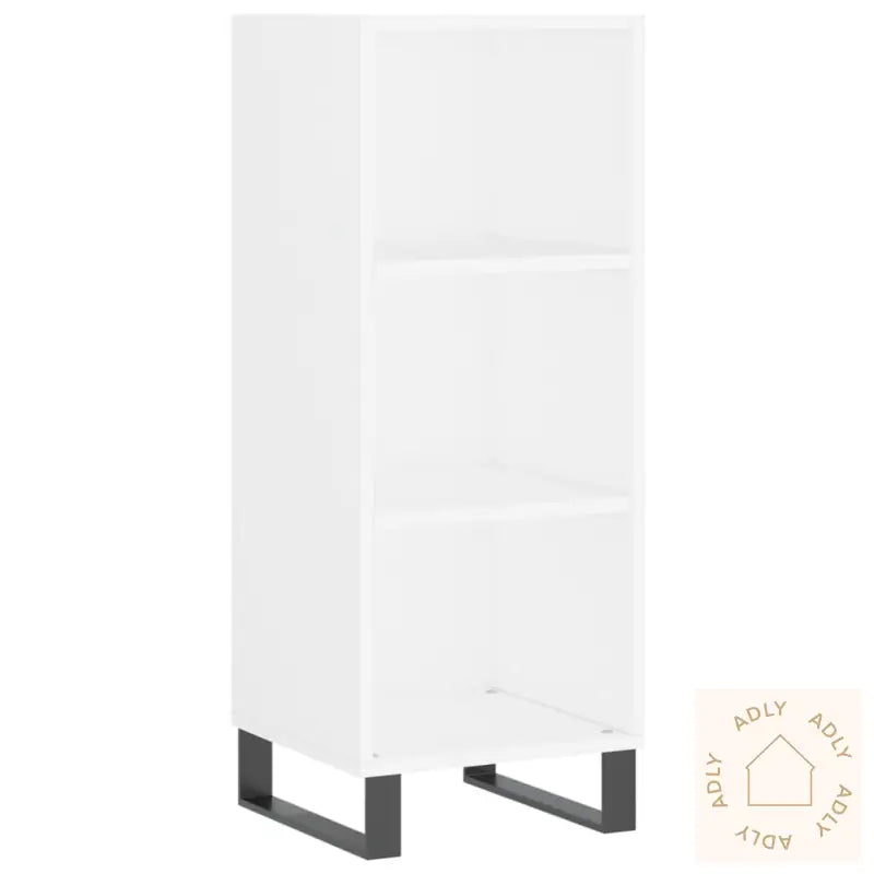 Highboard Hvit 34,5X34X180 Cm Konstruert Tre
