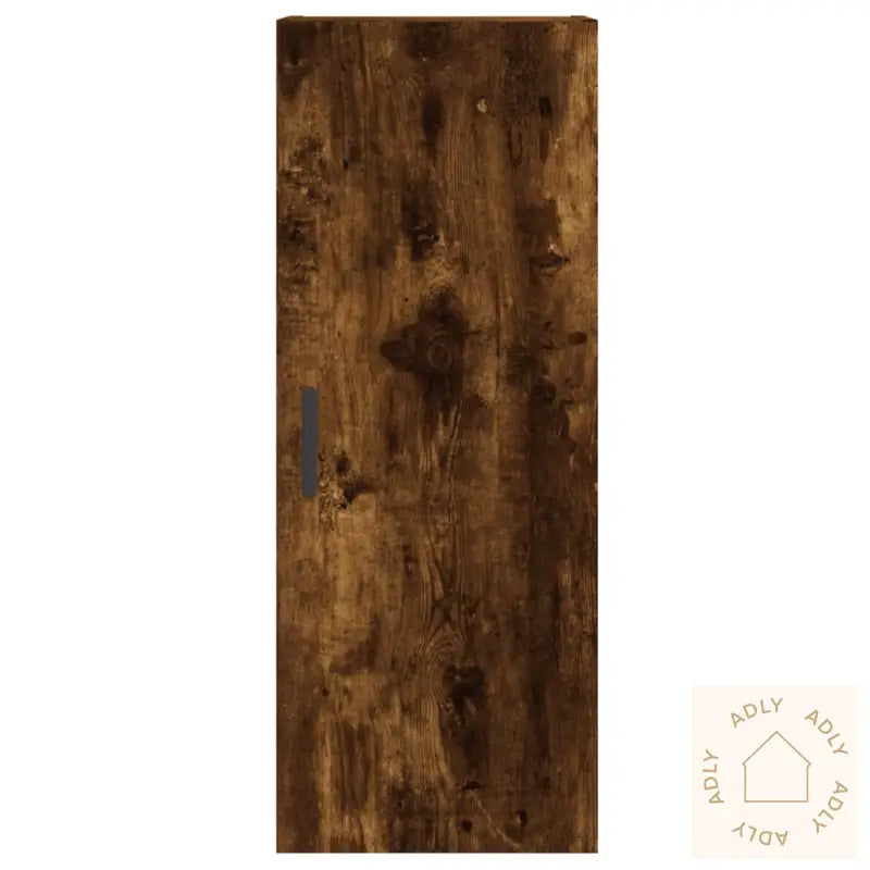 Highboard Røkt Eik 34,5X34X180 Cm Konstruert Tre