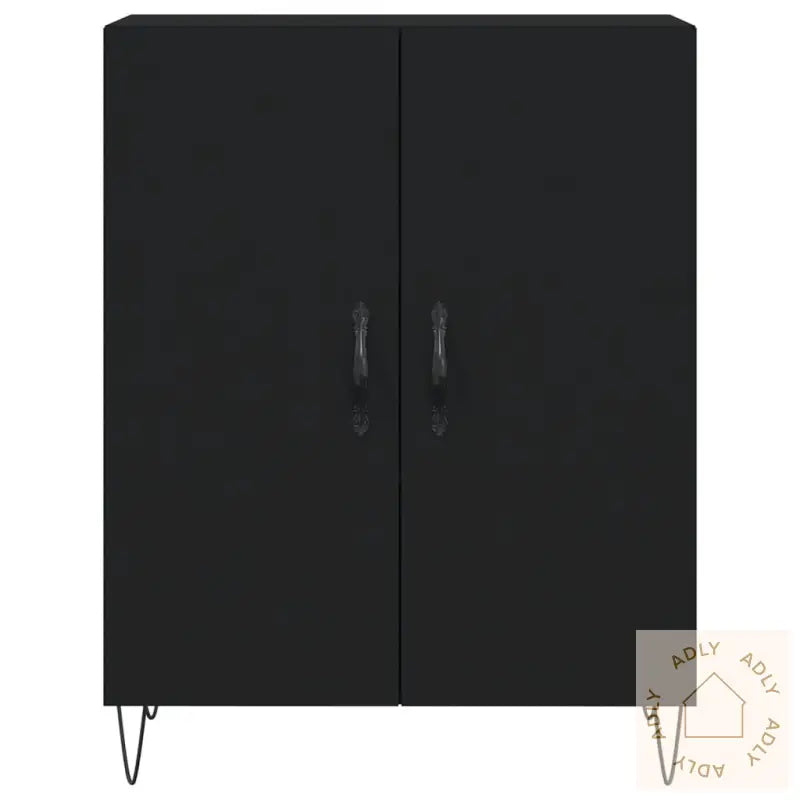 Highboard Svart 69,5X34X180 Cm Konstruert Tre
