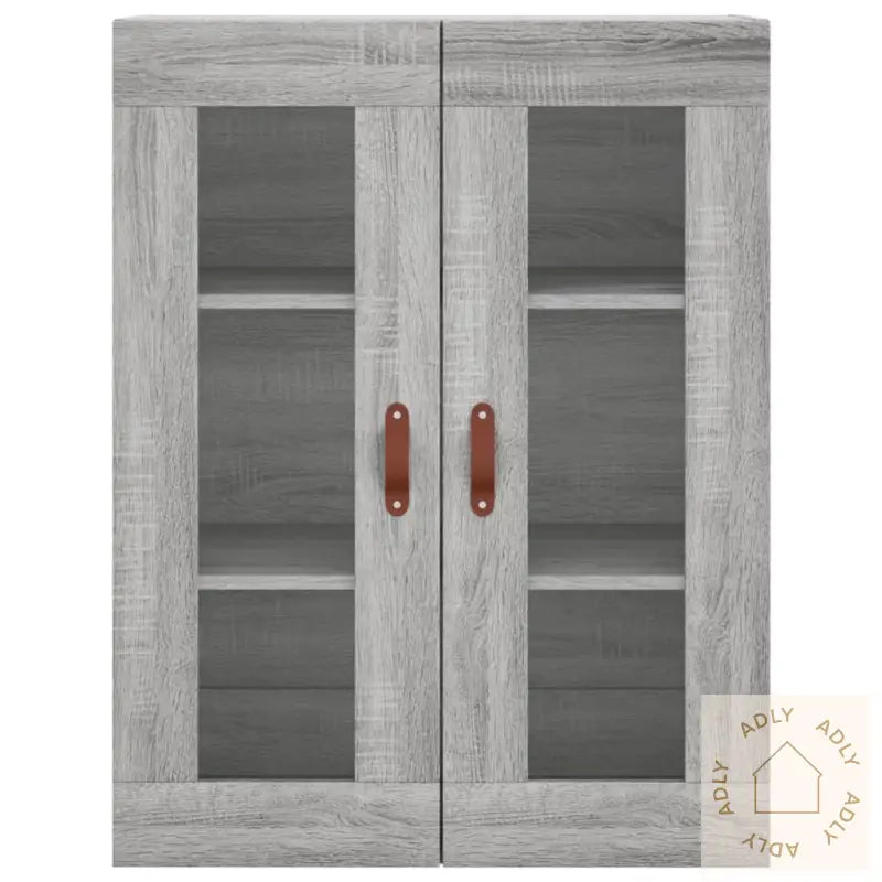 Highboard Grå Sonoma 69,5X34X180 Cm Konstruert Tre