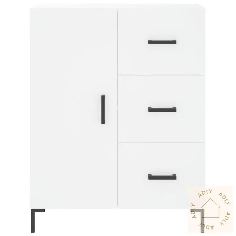 Highboard Hvit 69,5X34X180 Cm Konstruert Tre