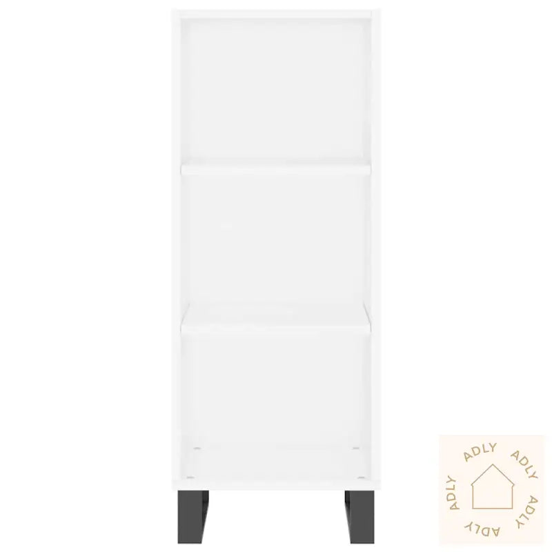 Highboard Hvit 34,5X34X180 Cm Konstruert Tre