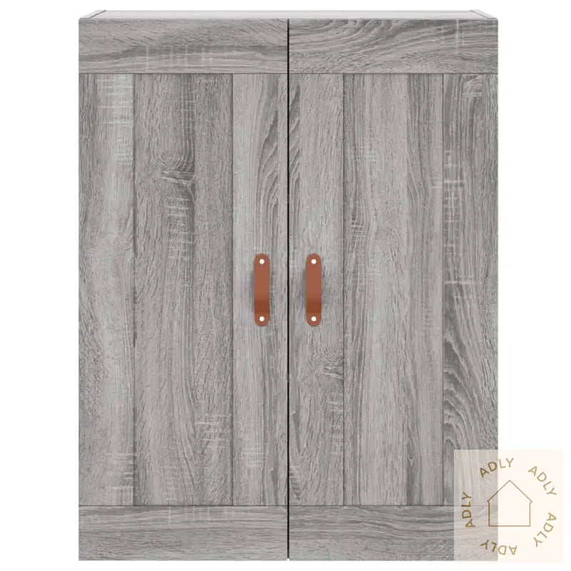 Highboard Grå Sonoma 69,5X34X180 Cm Konstruert Tre