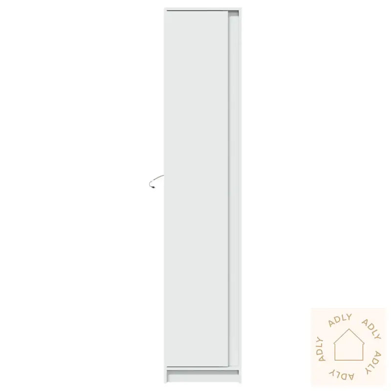 Garderobe Med Led Hvit 41,5X32,5X200 Cm Konstruert Tre