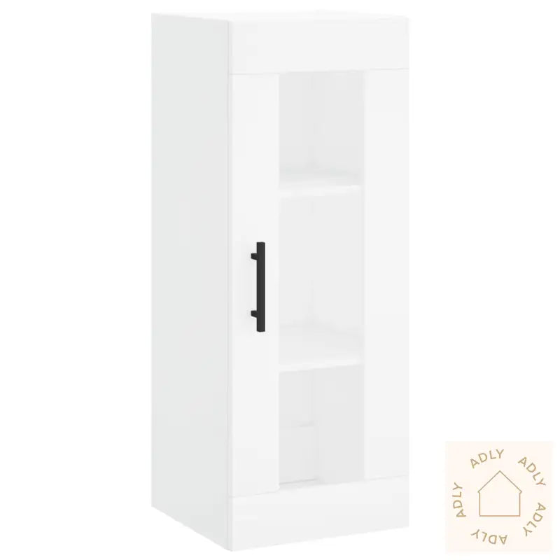 Highboard Hvit 34,5X34X180 Cm Konstruert Tre