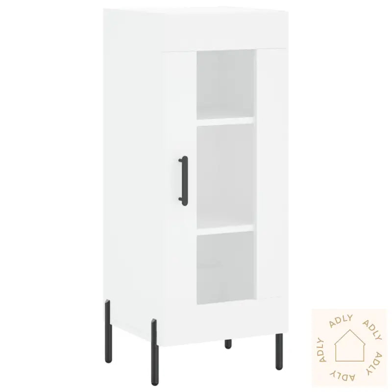 Highboard Hvit 34,5X34X180 Cm Konstruert Tre
