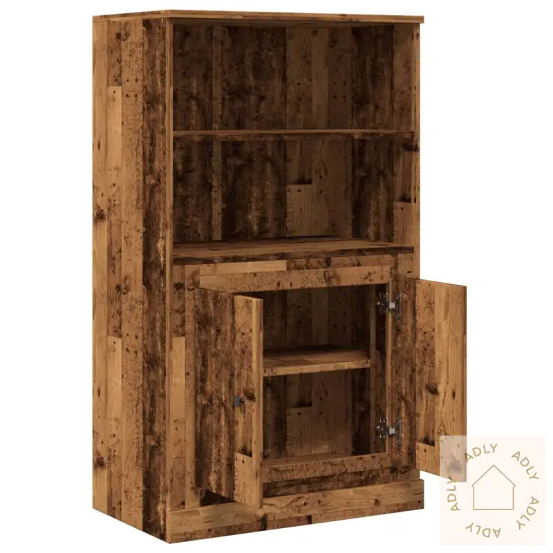 Highboard Gammelt Tre 60X35,5X103,5 Cm Konstruert Tre