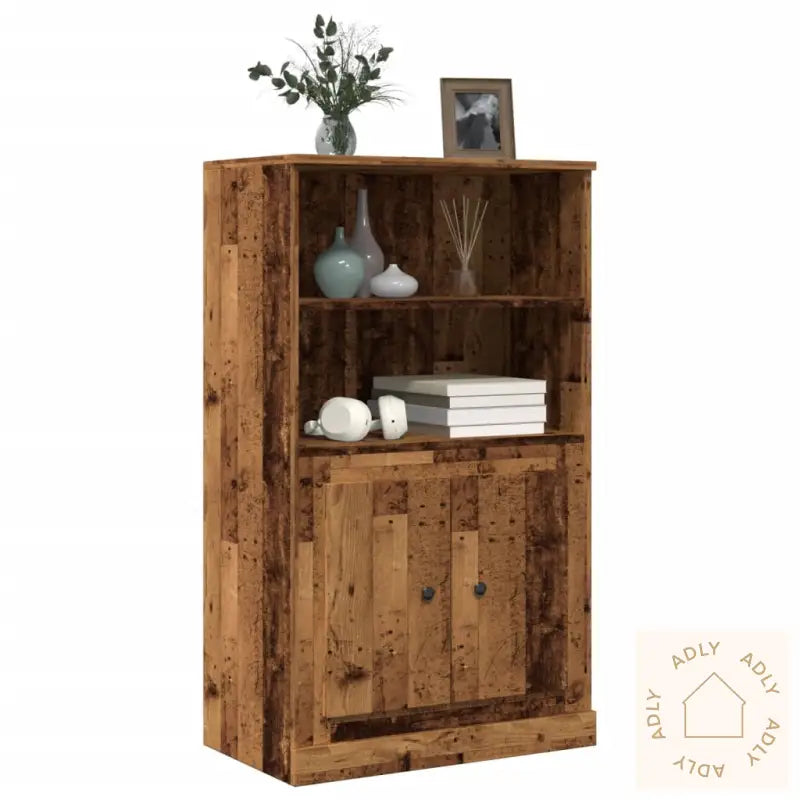 Highboard Gammelt Tre 60X35,5X103,5 Cm Konstruert Tre