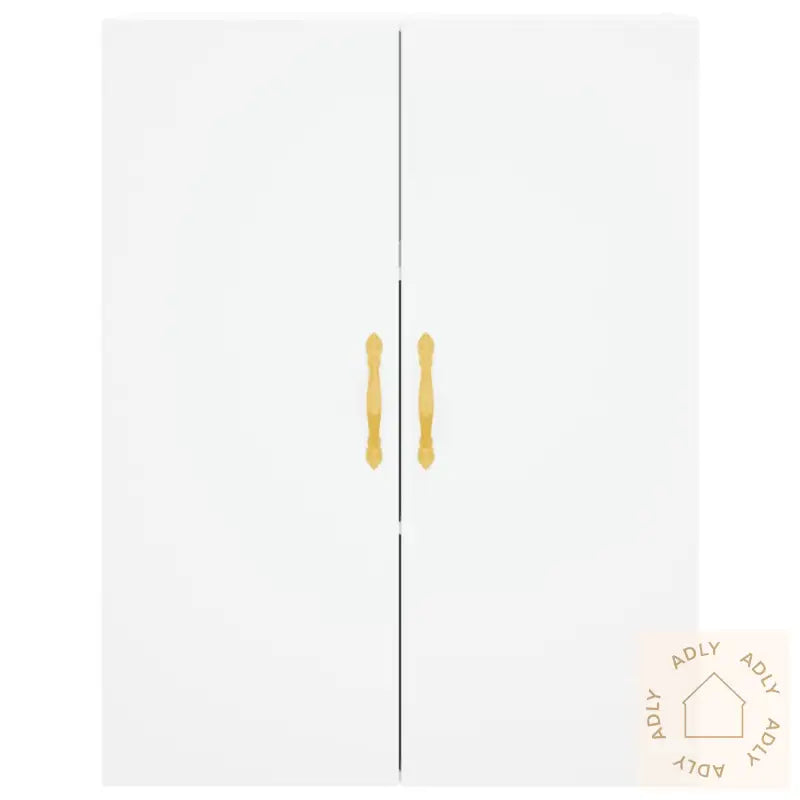 Highboard Hvit 69,5X34X180 Cm Konstruert Tre