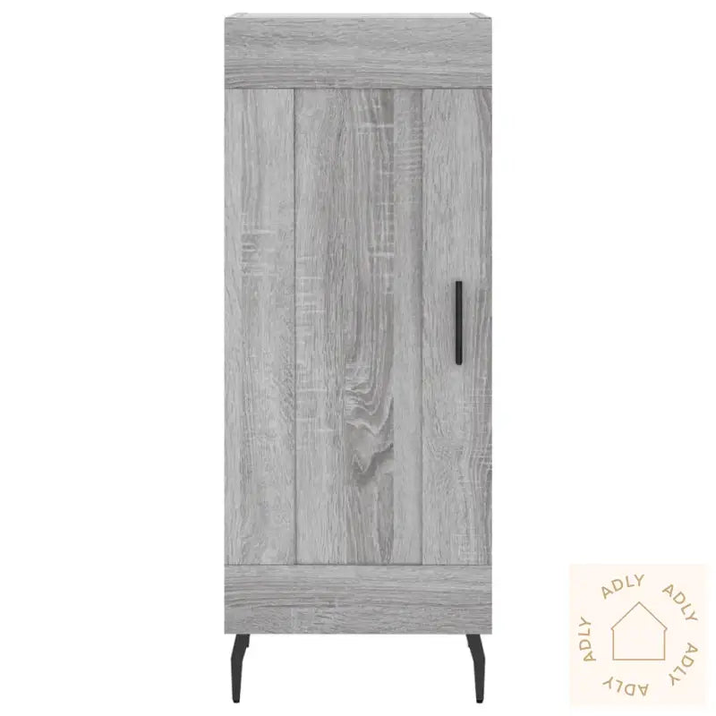 Highboard Grå Sonoma 34,5X34X180 Cm Konstruert Tre
