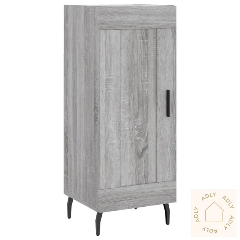 Highboard Grå Sonoma 34,5X34X180 Cm Konstruert Tre