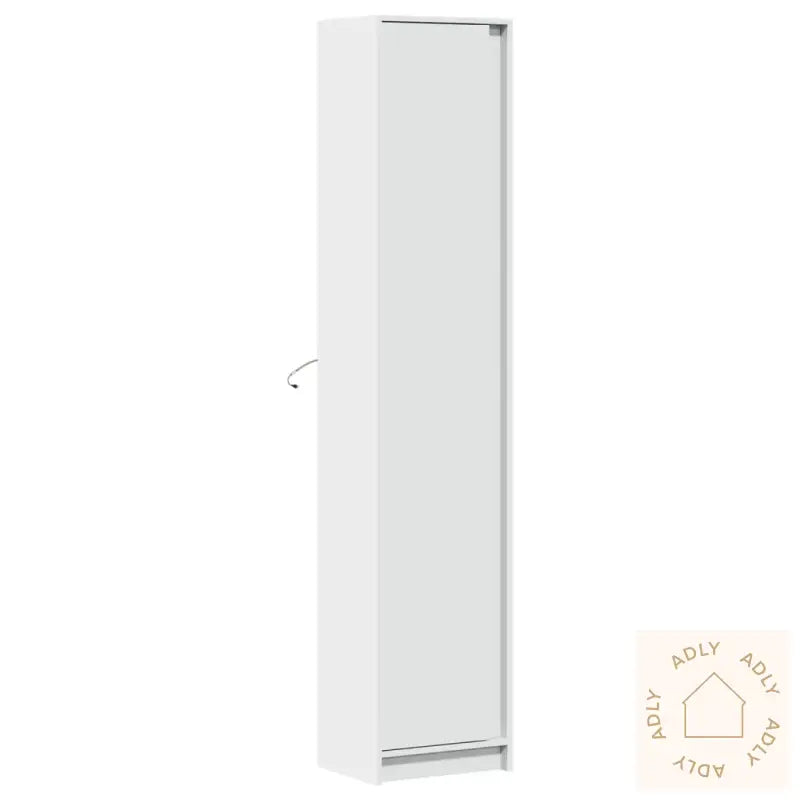 Garderobe Med Led Hvit 41,5X32,5X200 Cm Konstruert Tre