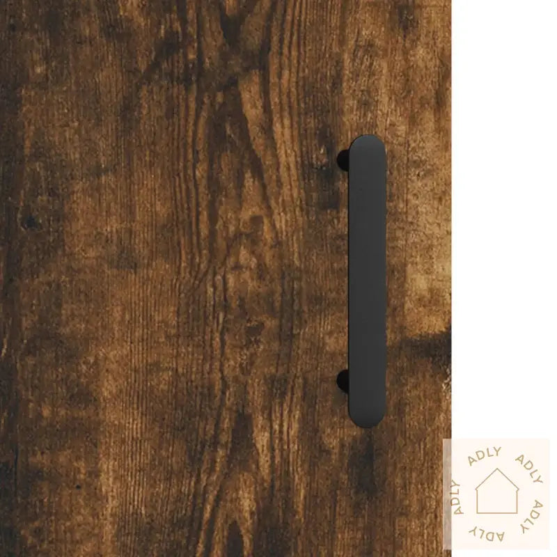 Highboard Røkt Eik 34,5X34X180 Cm Konstruert Tre