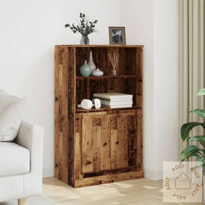 Highboard Gammelt Tre 60X35,5X103,5 Cm Konstruert Tre