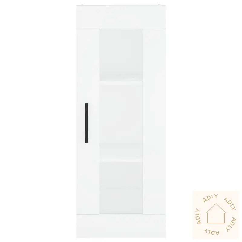 Highboard Hvit 34,5X34X180 Cm Konstruert Tre