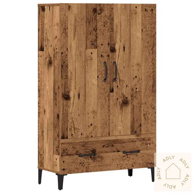 Highboard Gammelt Tre 70X31X115 Cm Konstruert Tre