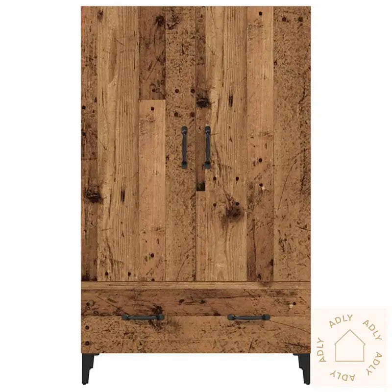 Highboard Gammelt Tre 70X31X115 Cm Konstruert Tre