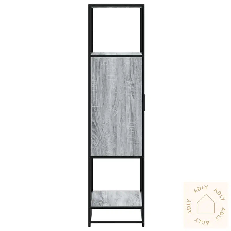 Highboard Grå Sonoma 68X35X139 Cm Konstruert Tre Og Metall