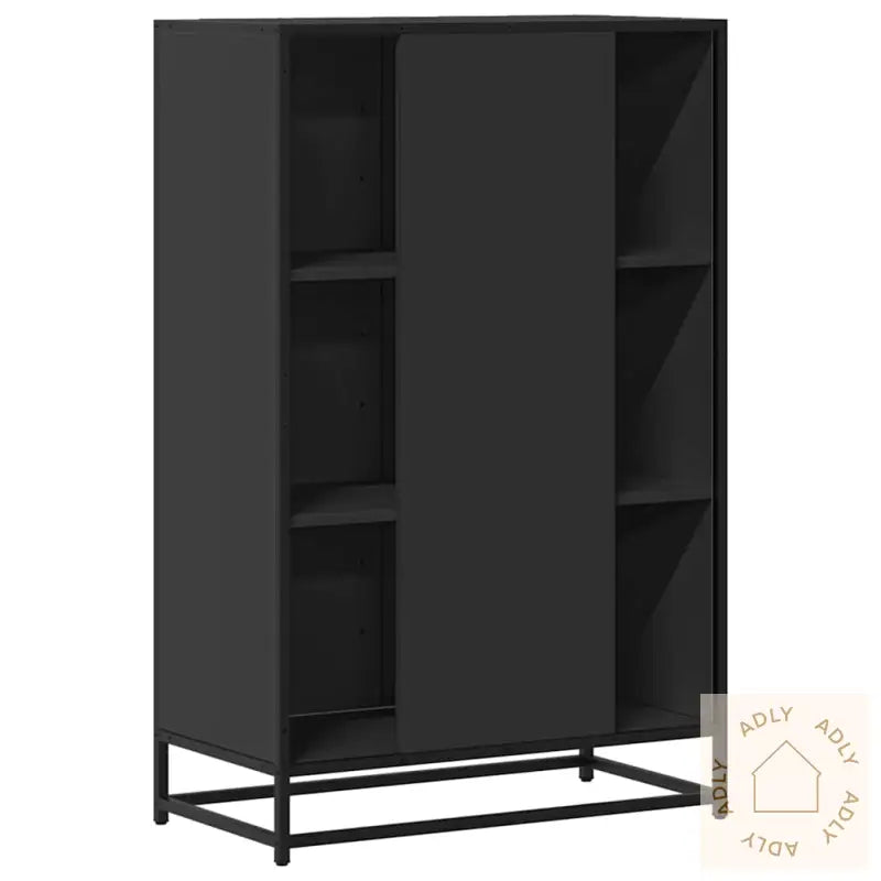 Highboard Svart 68X35X106,5 Cm Konstruert Tre Og Metall