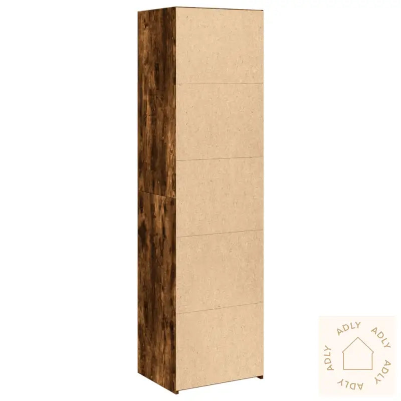Highboard Røkt Eik 50X41X185 Cm Konstruert Tre