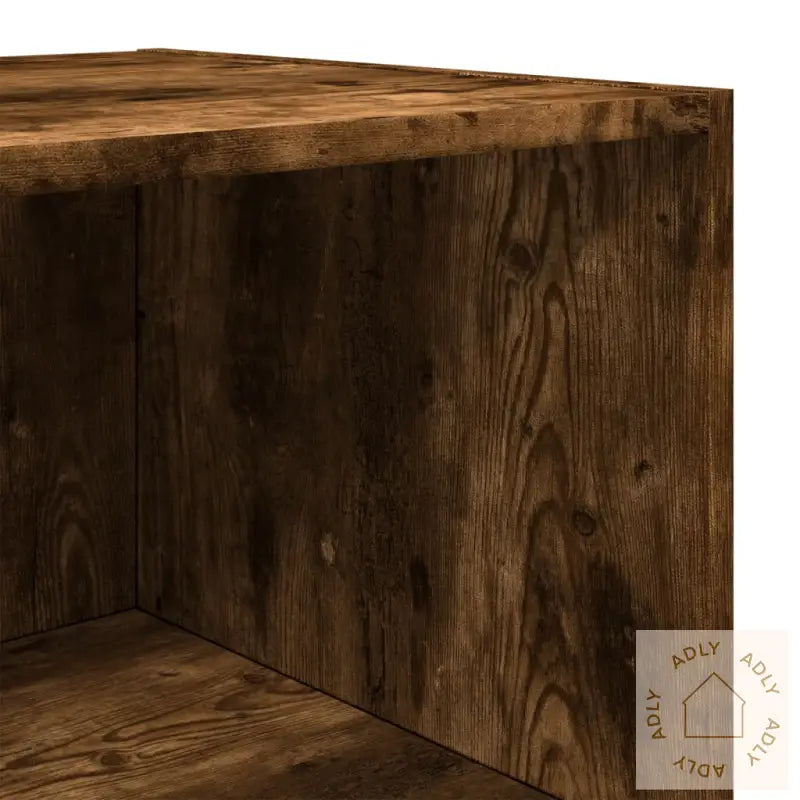 Highboard Røkt Eik 50X41X185 Cm Konstruert Tre