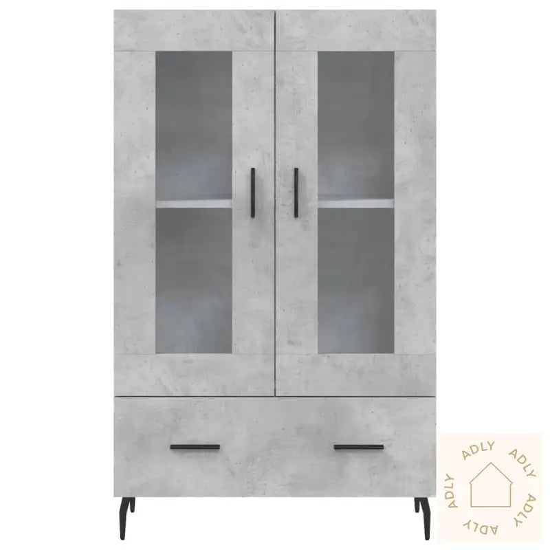 Highboard Betonggrå 69,5X31X115 Cm Konstruert Tre