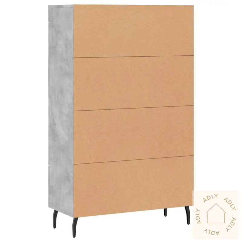 Highboard Betonggrå 69,5X31X115 Cm Konstruert Tre