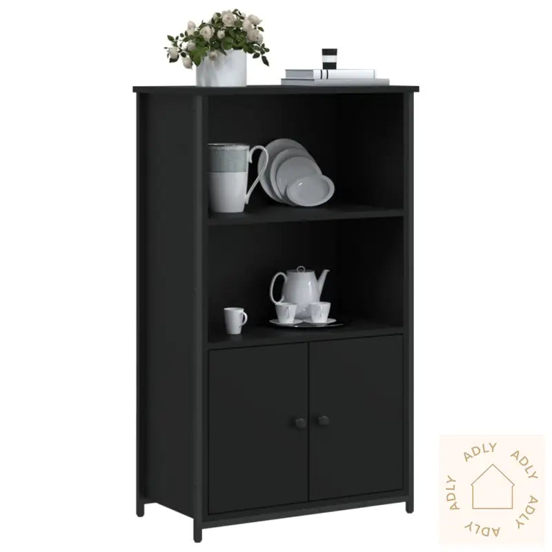 Highboard Svart 62X32X103,5 Cm Konstruert Tre