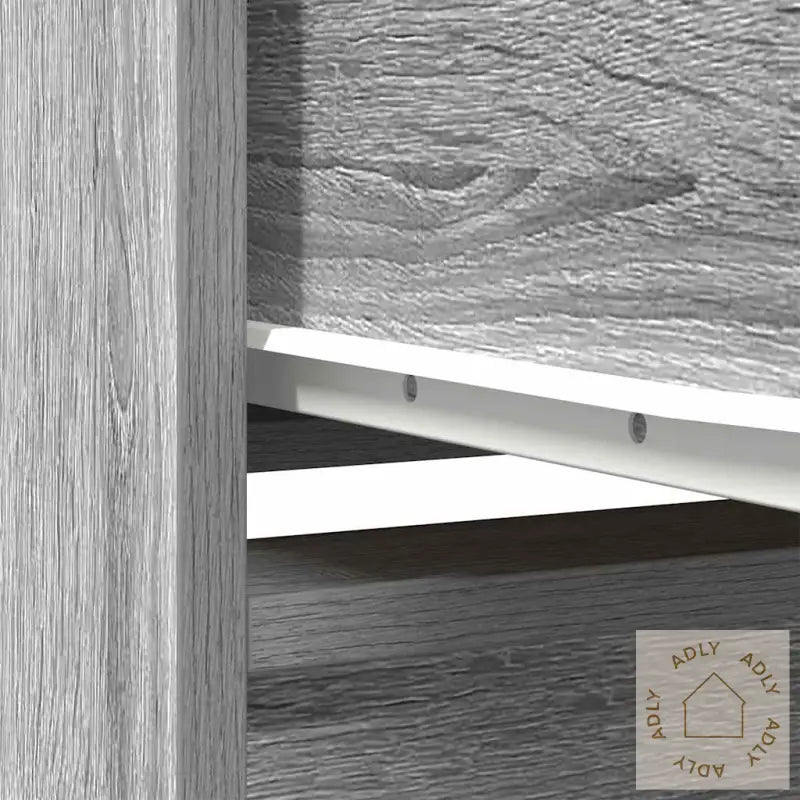 Highboard Grå Eik 29,5X34X119,5 Cm Konstruert Tre