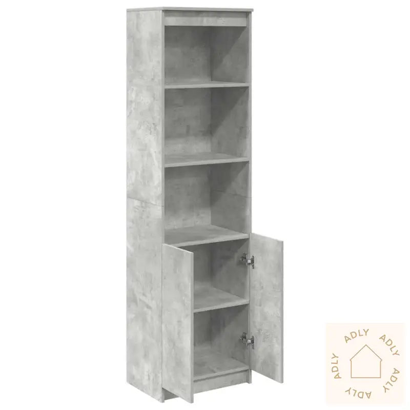 Highboard Betonggrå 50X35X180 Cm Konstruert Tre