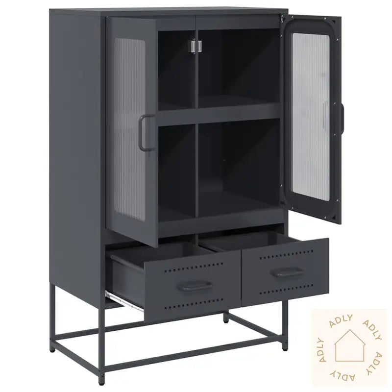 Highboard Antrasitt 68X39X111,5 Cm Stål