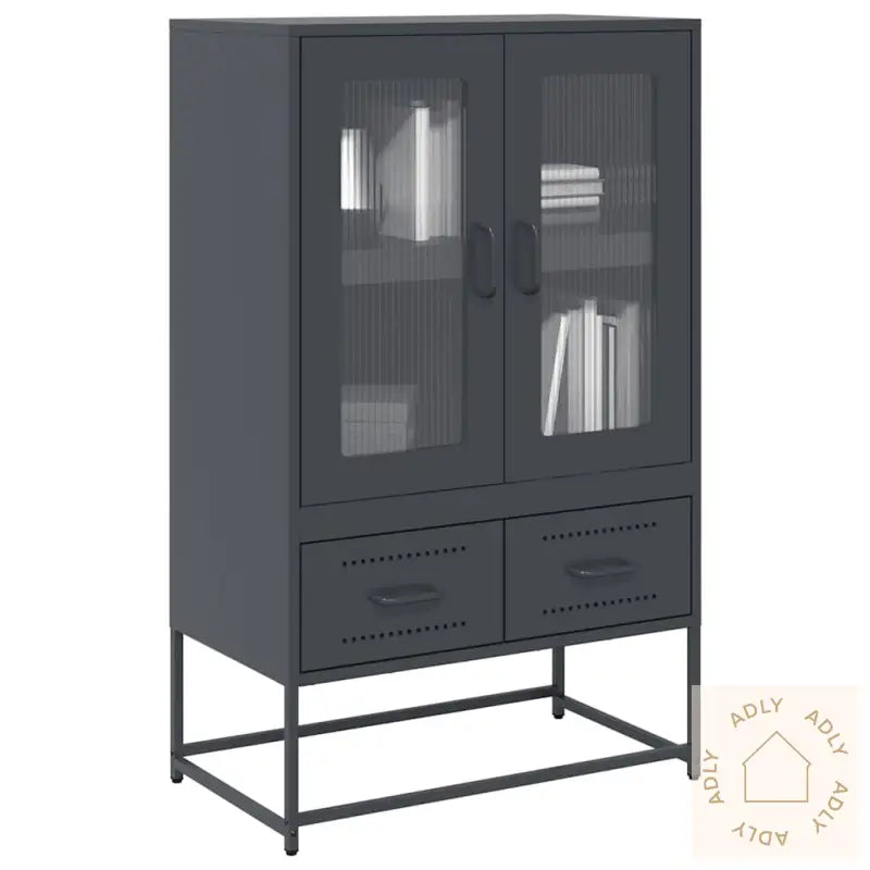 Highboard Antrasitt 68X39X111,5 Cm Stål