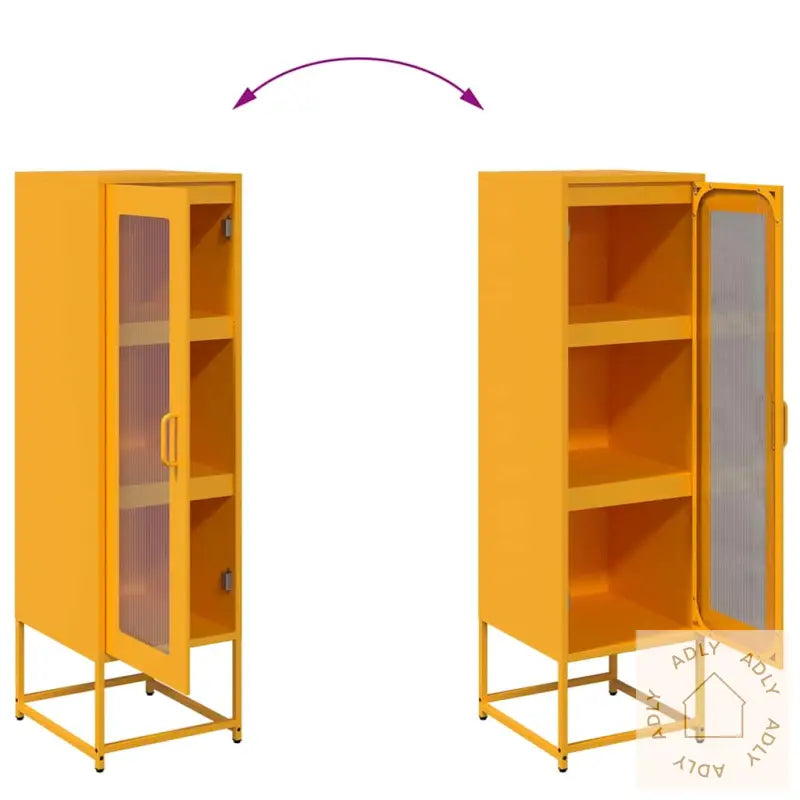 Highboard Sennep Gul 36X39X123 Cm Kaldvalset Stål